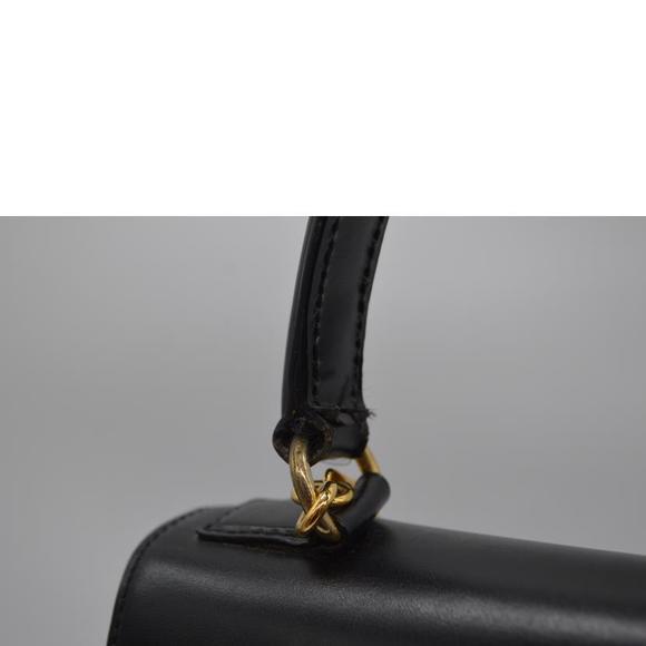 Celine Kelly Type Leather Hand Bag Noir - Picture 7 of 11
